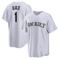 Colorado Rockies #1 Dad White Jereymy Home Replica Jersey