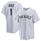 Colorado Rockies #1 Dad White Jereymy Home Replica Jersey