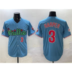 Philadelphia Phillies #3 Bryce Harper Light Blue Jereymy Phanatic Limited Stitched Jersey