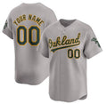 Custom Oakland Athletics Active Player Gray Jereymy Away Limited Stitched Jersey