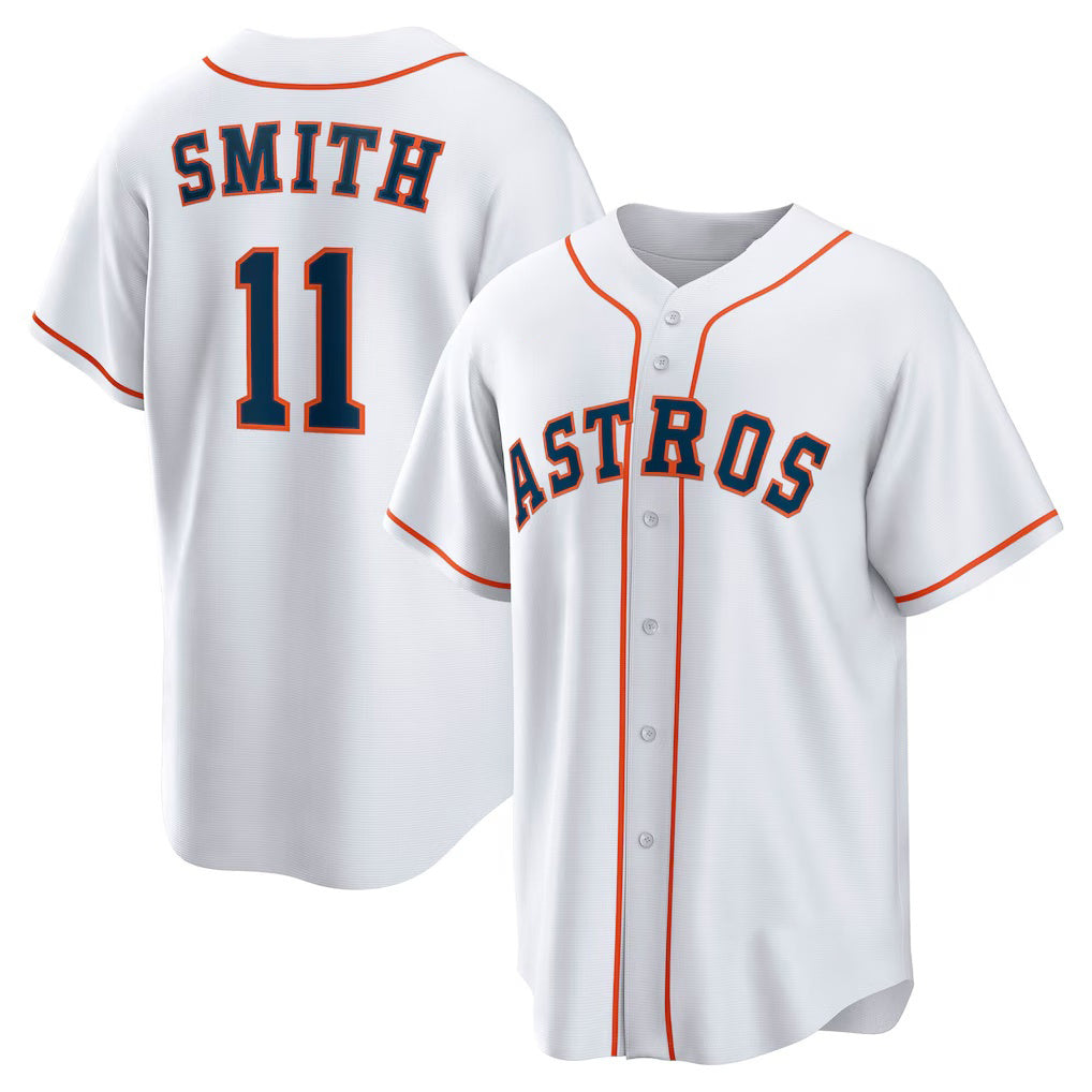 Houston Astros #11 Cam Smith White Jereymy Home Replica Jersey