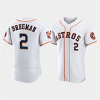 Houston Astros #2 Jose Altuve White Jereymy 60th Anniversary Flex Base Stitched Jersey