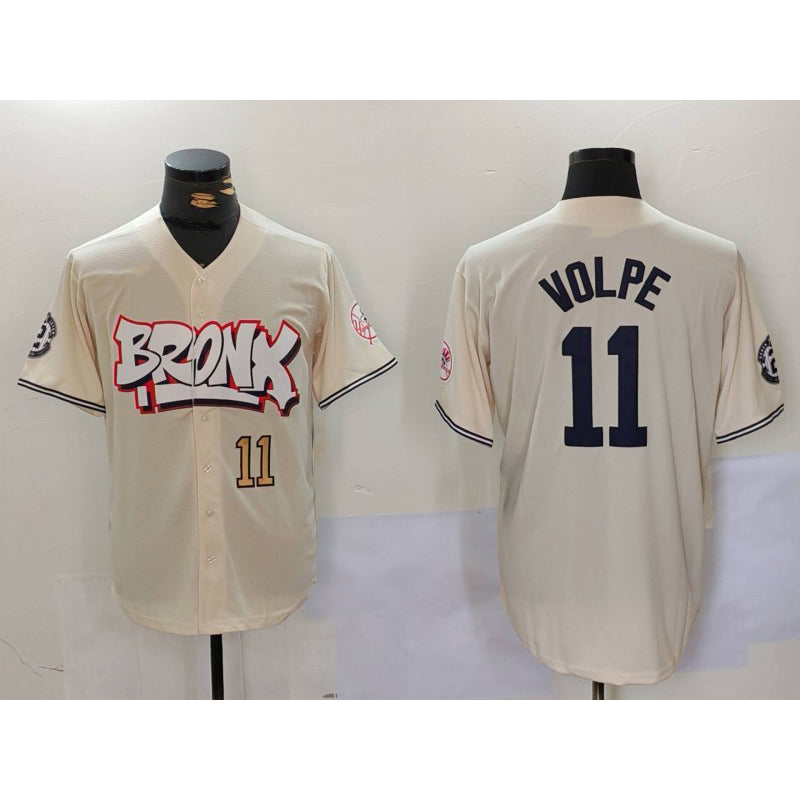 New York Yankees #11 Anthony Volpe Cream Jereymy Limited Stitched Jerseys