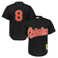 Baltimore Orioles #8 Cal Ripken Player Black Jereymy Mitchell & Ness 1997 Cooperstown Mesh Game Stitched Jerseys