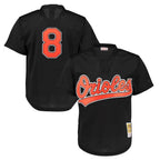 Baltimore Orioles #8 Cal Ripken Player Black Jereymy Mitchell & Ness 1997 Cooperstown Mesh Game Stitched Jerseys