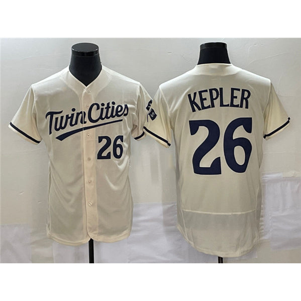 Minnesota Twins #26 Max Kepler Cream Jereymy Flex Base Stitched Jersey