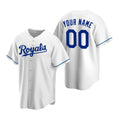 Custom Kansas City Royals White Jereymy Stitched Cool Base Home Jersey