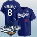 Los Angeles Dodgers #8 Enrique Hern¨¢ndez Blue Jereymy 2025 World Series Vapor Limited Stitched Jersey