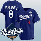 Los Angeles Dodgers #8 Enrique Hern¨¢ndez Blue Jereymy 2025 World Series Vapor Limited Stitched Jersey