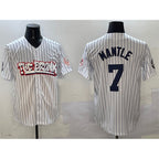 New York Yankees #7 Mickey Mantle White Jereymy Bronx Graffiti Vapor Limited Stitched Jersey