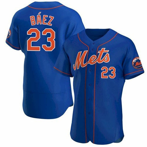New York Mets #23 Javier Baez Royal Jereymy Anthentic Jersey