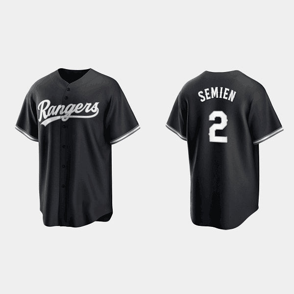 Texas Rangers #2 Marcus Semien Black Jereymy Cool Base Stitched Jersey