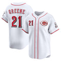 Cincinnati Reds #21 Hunter Greene White Jereymy Home Limited Player Jersey