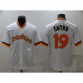 San Diego Padres #19 Tony Gwynn White Jereymy Cooperstown Collection Stitched Throwback Jersey