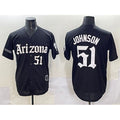 Arizona Diamondbacks #51 Randy Johnson Black Jereymy 'Gothic Desert Fang Edition' Vapor Premier Limited Stitched Jersey