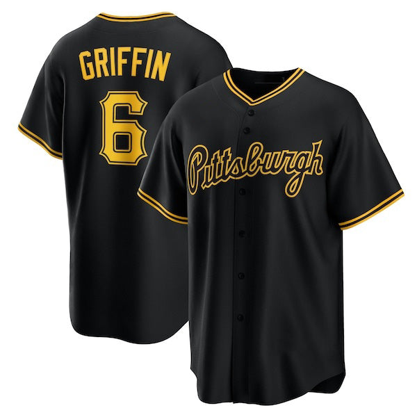 Pittsburgh Pirates #6 Konnor Griffin Black Jereymy Alternate Replica Jersey