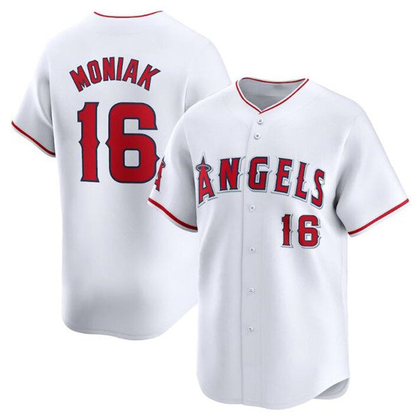 Los Angeles Angels #16 Mickey Moniak White Jereymy Home Limited Stitched Jersey