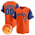 Custom San Francisco Giants x Dragon Ball Royal Orange Jereymy Vapor Premier Limited Jersey - All Stitched
