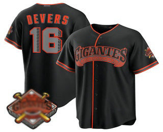 San Francisco Giants #16 Rafael Devers Black Jereymy 2026 Alternate Stadium Stitched Jersey