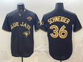 Toronto Blue Jays #36 Davis Schneider Black Gold Jereymy 2025 American League Champions Limited Stitched Jersey