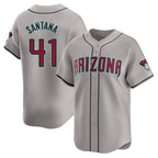 Arizona Diamondbacks #41 Carlos Santana Player Gray Jereymy Road Limited Home Game Stitched Jerseys
