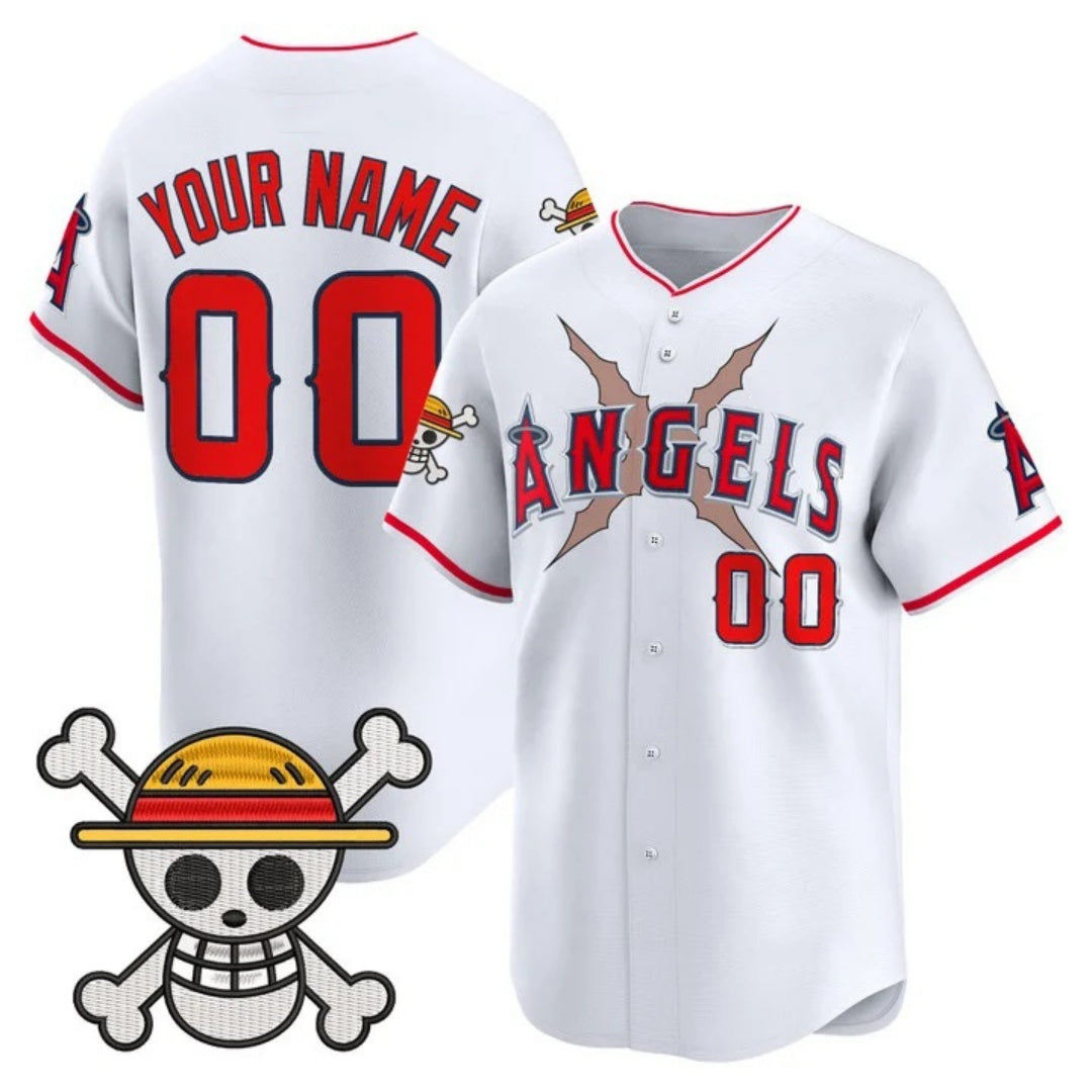 Custom Los Angeles Angels x One Piece White Jereymy Vapor Premier Limited Jersey - Stitched