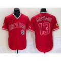 San Diego Padres #13 Manny Machado Red Jereymy NEW 2023 Cool Base Stitched Jersey