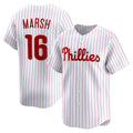 Philadelphia Phillies #16 Brandon Marsh White Jereymy Home Limited Player Jersey