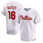 Philadelphia Phillies #16 Brandon Marsh White Jereymy Home Limited Player Jersey