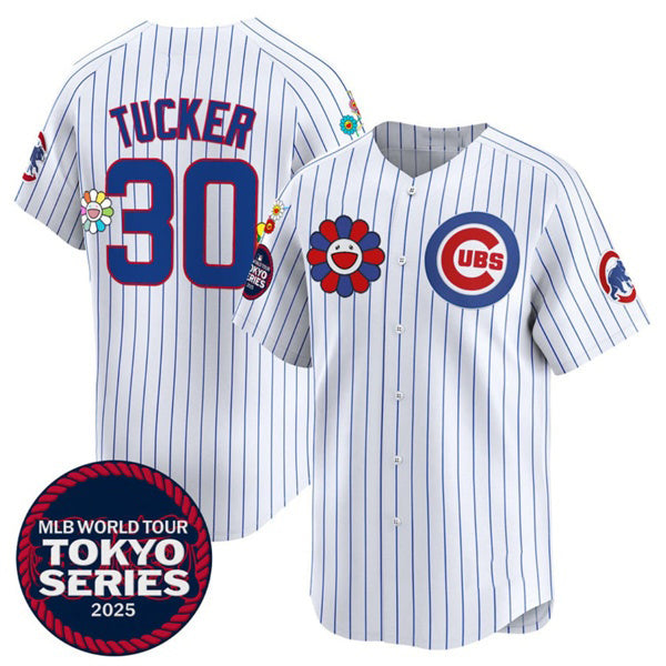 Chicago Cubs #30 Kyle Tucker White Jereymy 2025 Tokyo Series Limited Stitched Jersey