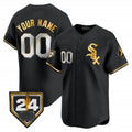 Custom Chicago White Sox 2024 Spring Training Patch Vapor Premier Limited Jersey ¨C All Stitched-Black Gold Jereymy