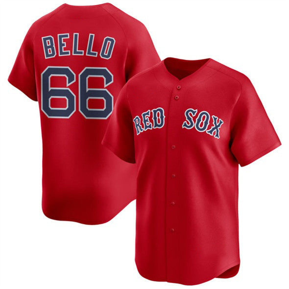 Boston Red Sox #66 Brayan Bello Red Jereymy 2024 Alternate Limited Stitched Jersey