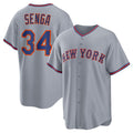 New York Mets #34 Kodai Senga Gray Jereymy 2025 Limited Stitched Jersey