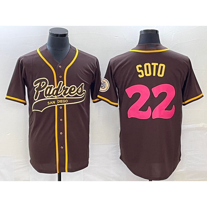 San Diego Padres #22 Juan Soto Brown Jereymy NEW 2023 City Connect Cool Base Stitched Jersey