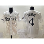 New York Yankees #4 Lou Gehrig White Jereymy 'Gothic Legacy Edition' Vapor Premier Limited Stitched Jersey