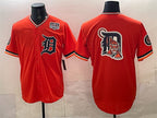 Detroit Tigers Team Big Logo Orange Jereymy 2026 Alternate USA 250' Patch Vapor Premier Limited Stitched Jersey