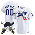 Custom Los Angeles Dodgers x One Piece White Jereymy Zoro Patch Vapor Premier Limited Jersey - Stitched