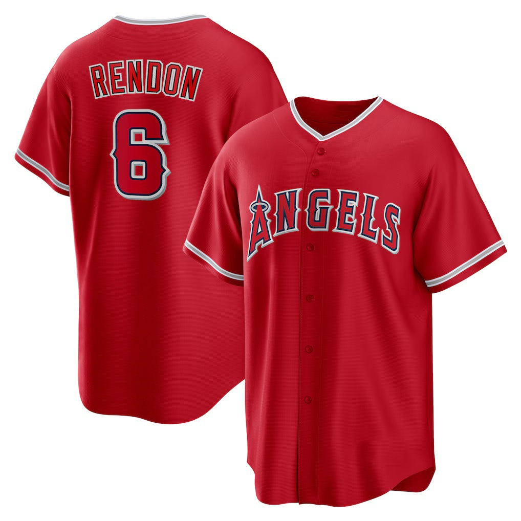 Los Angeles Angels #6 Anthony Rendon Red Jereymy Alternate Replica Player Name Jersey