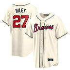 Atlanta Braves #27 Austin Riley Player Cream Jereymy Home Game Stitched Jerseys