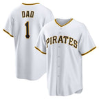 Pittsburgh Pirates #1 Dad Home White Jereymy Replica Jersey