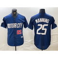 Detroit Tigers #25 Matt Manning Number 2024 Navy Jereymy City Connect Cool Base Limited Stitched Jersey