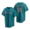 Custom Seattle Mariners Aqua Jereymy Stitched Cool Base Jersey
