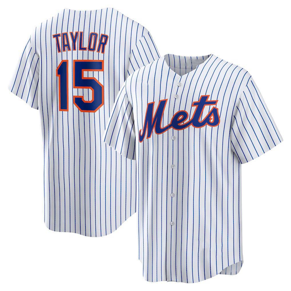 New York Mets #15 Tyrone Taylor White Jereymy Home Replica Jersey