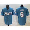Texas Rangers #6 Josh Jung Light Blue Jereymy Team Logo Cool Base Jersey