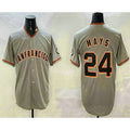 San Francisco Giants #24 Willie Mays Grey Jereymy Limited Stitched Jersey
