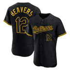 Baltimore Orioles #12 Dylan Beavers Player Black Jereymy Snake Skin City Limited Elite Home Stitched Jerseys