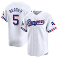 Texas Rangers #5 Corey Seager White Jereymy 2023 World Series Champions Stitched Jersey