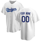 Custom Los Angeles Dodgers White Jereymy Home Replica Jersey