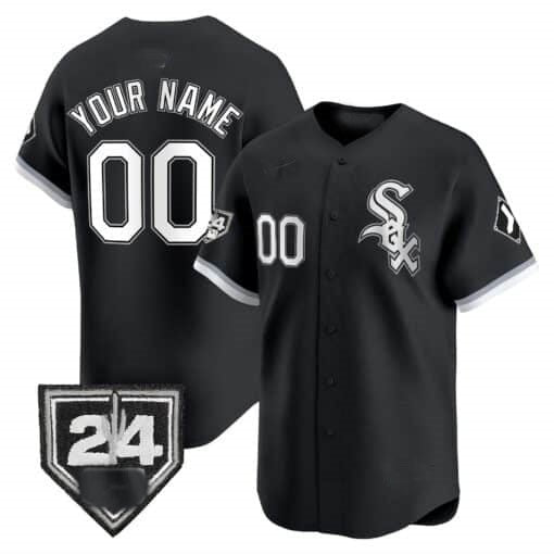Custom Chicago White Sox 2024 Spring Training Patch Vapor Premier Limited Jersey ¨C Black Jereymy