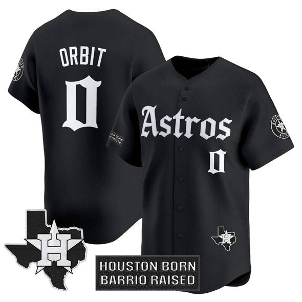 Houston Astros #0 Orbit Black Jereymy 'Gothic Edition' Vapor Limited Stitched Jersey